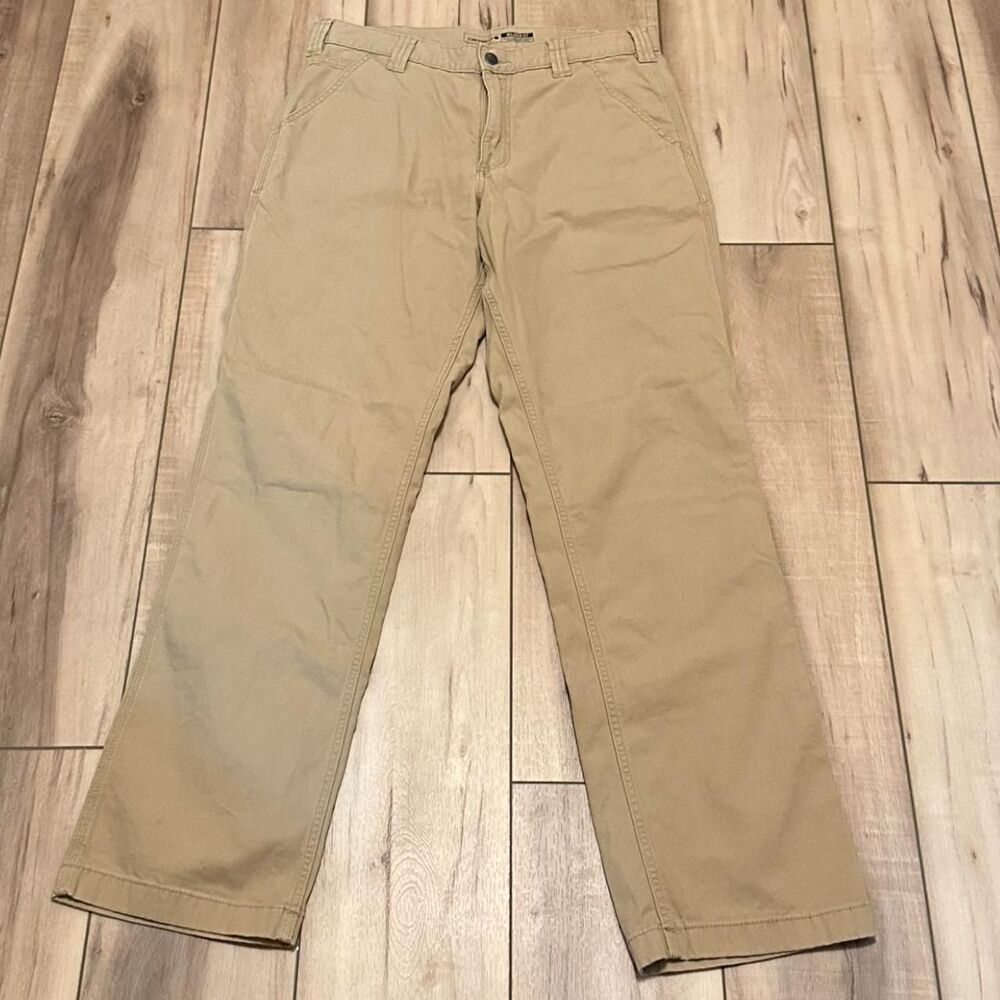Carhartt Rugged Flex Rigby Pants Tan Relaxed Fit 32x32 Canvas Work